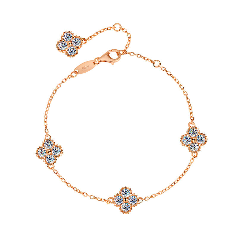 S925 Silver Moisang bracelet Moisang  Women's Style Bracelet