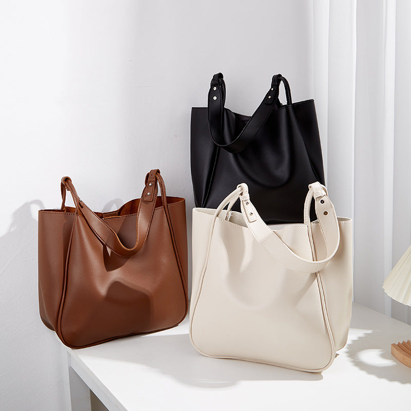 Large-capacity bag, versatile for women's fashion, autumn and winter textured crossbody bag, high-end single-shoulder et bag