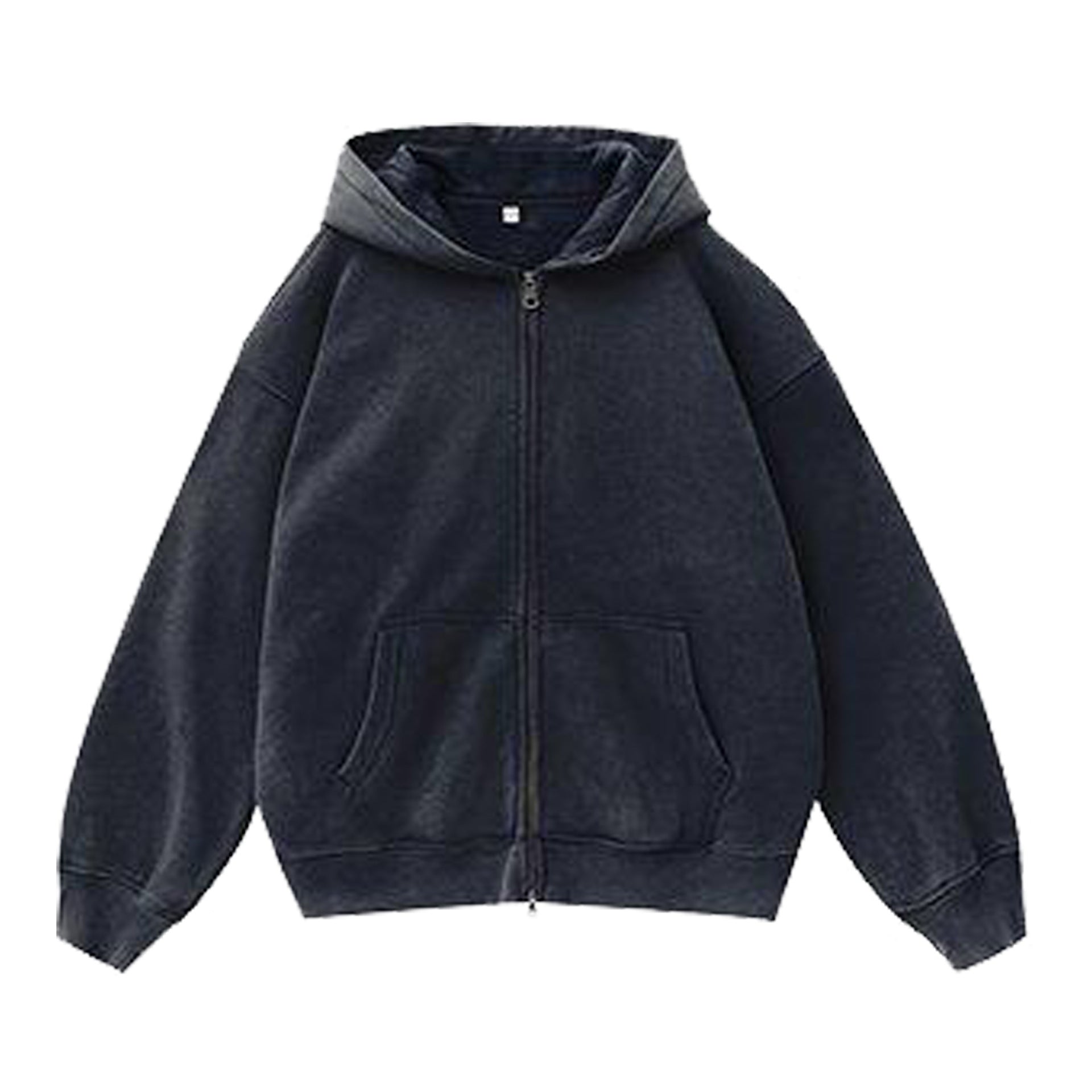 Fleece distressed hooded cardigan hoodie, American jacket, loose top, the same style, a heavyweight autumn and winter collection