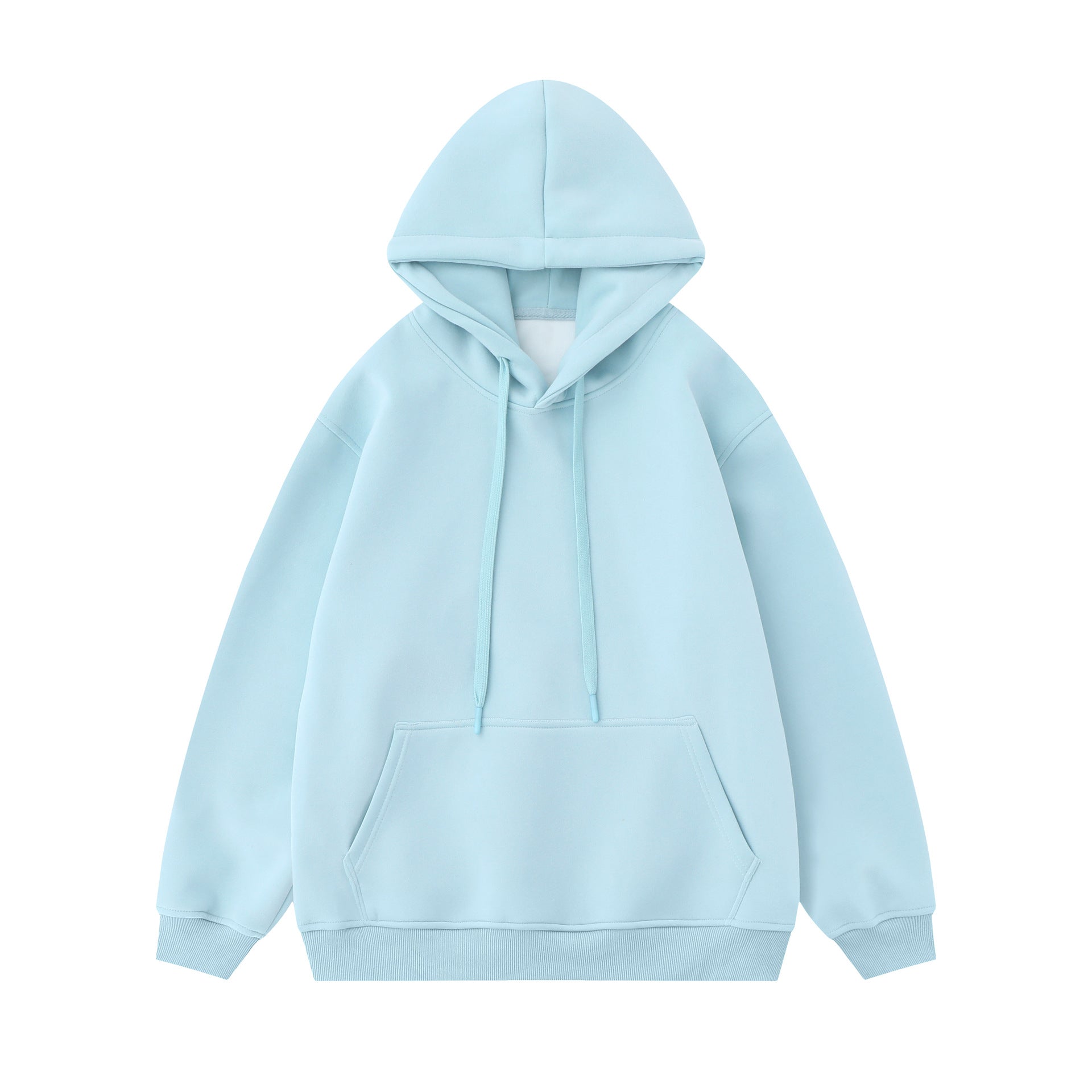 Autumn American-style loose street men's solid-color hooded sweatshirts and women's -style casual long-sleeved shirts