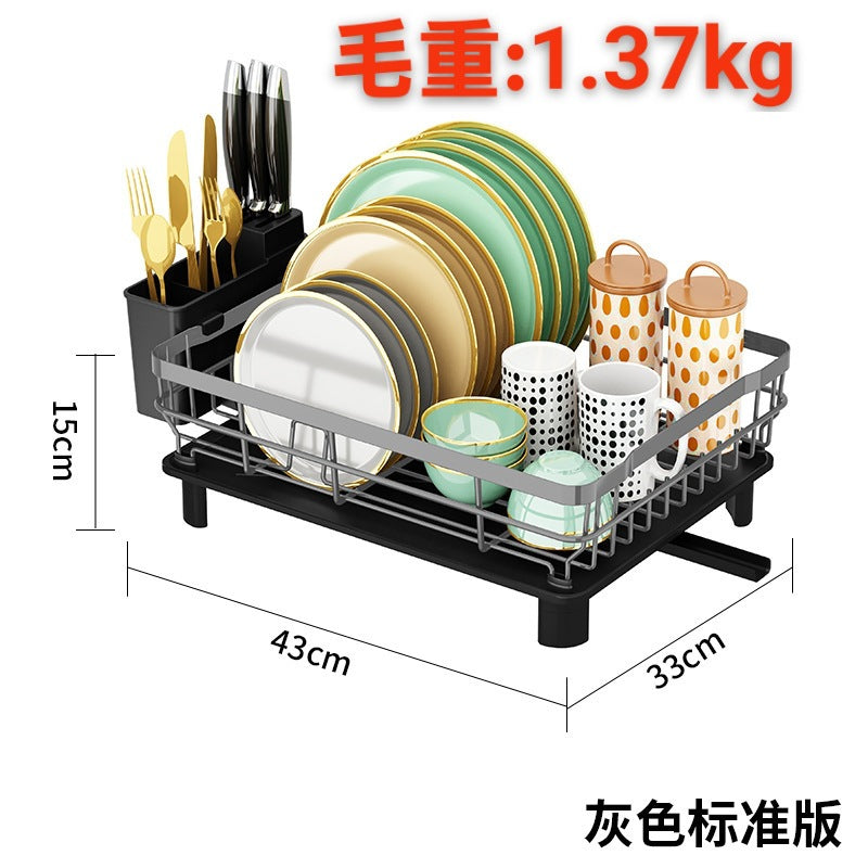 Kitchen dish rack, multi-functional bowl and plate storage rack, tableware and chopsticks draining rack, sink bowl rack, storage rack