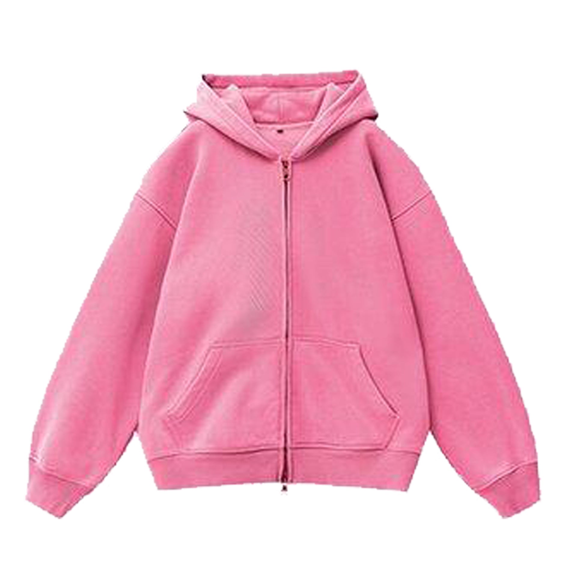 Fleece distressed hooded cardigan hoodie, American jacket, loose top, the same style, a heavyweight autumn and winter collection