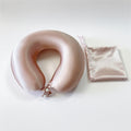 A mulberry silk neck pillow for air travel storage and neck protection, a U-shaped pillow for business office sleep and cervical spine protection