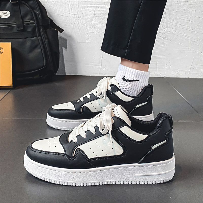 Spring men's shoes: white sneakers for male students,  style, trendy and versatile thick-soled shoes, casual