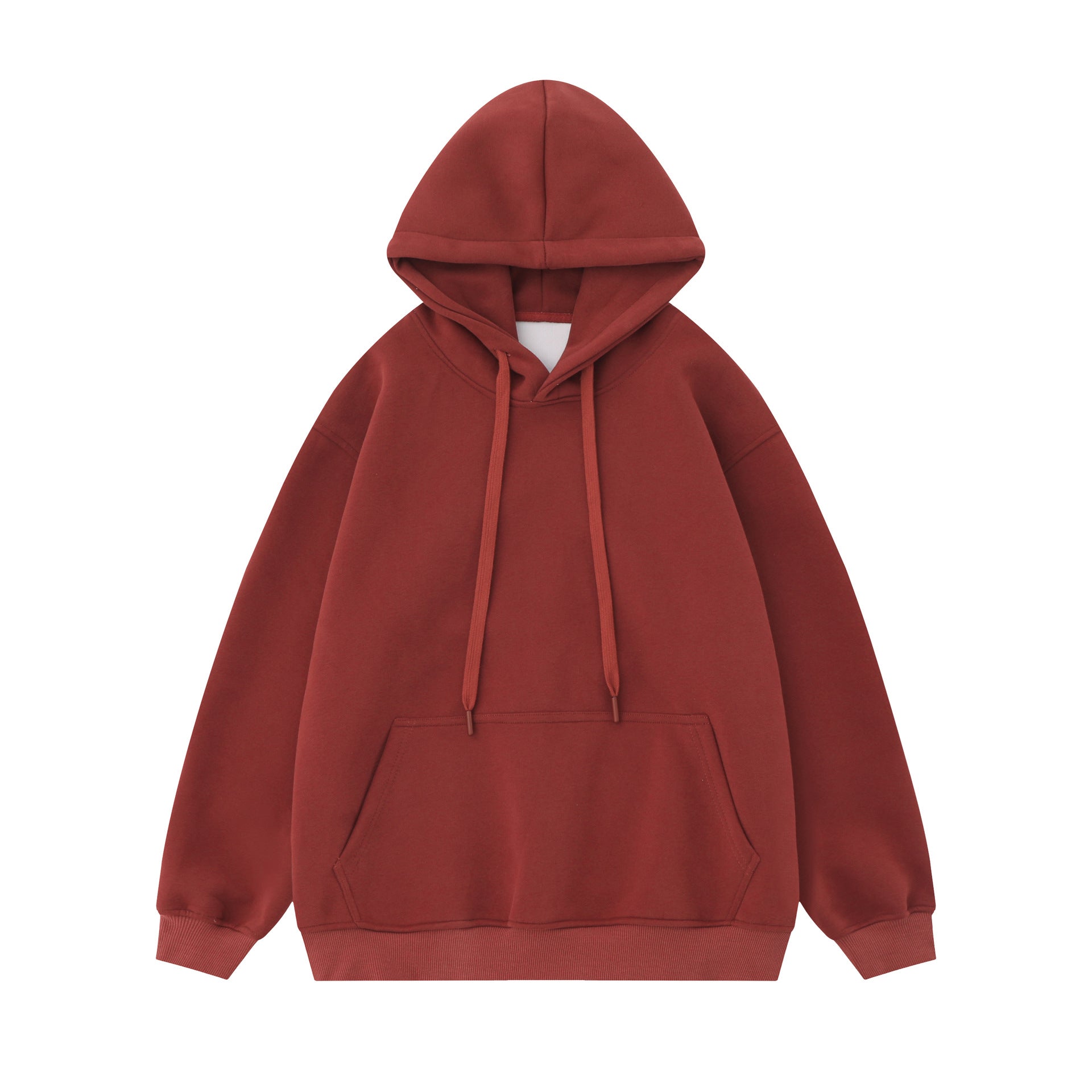 Autumn American-style loose street men's solid-color hooded sweatshirts and women's -style casual long-sleeved shirts