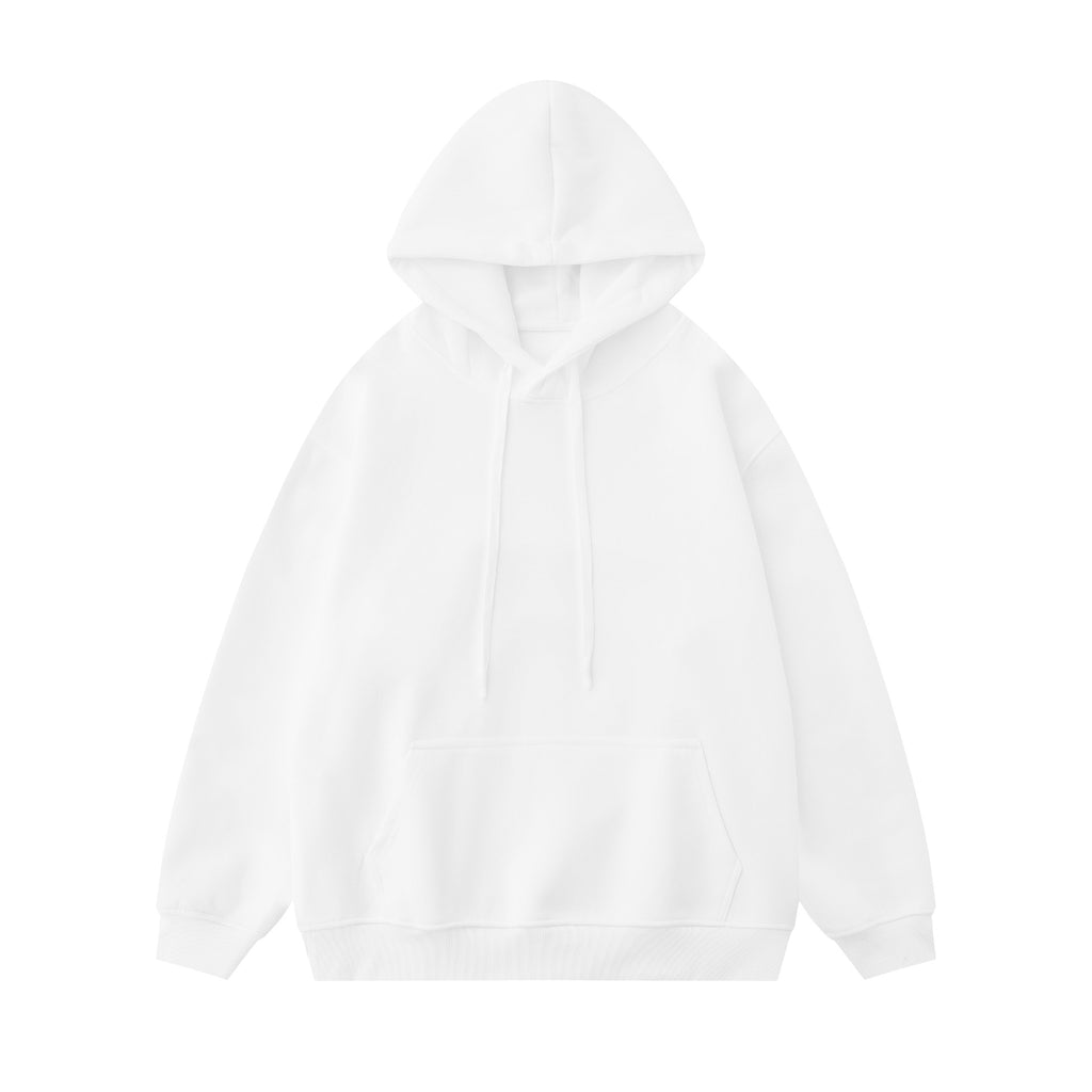 Autumn American-style loose street men's solid-color hooded sweatshirts and women's -style casual long-sleeved shirts